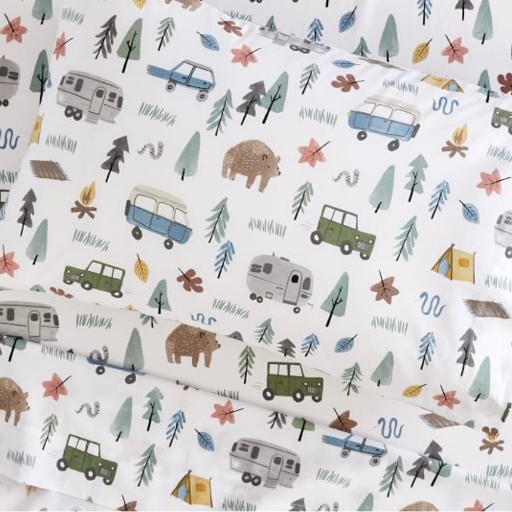 Pottery Barn Kids Road Trip Full Size Sheet Set